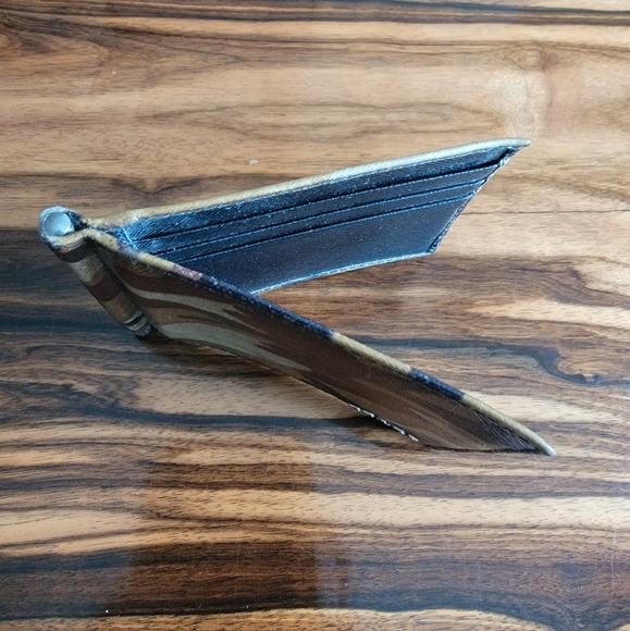 Prada Saffiano Camo Money Clip Card Holder Wallet - Picture 4 of 16